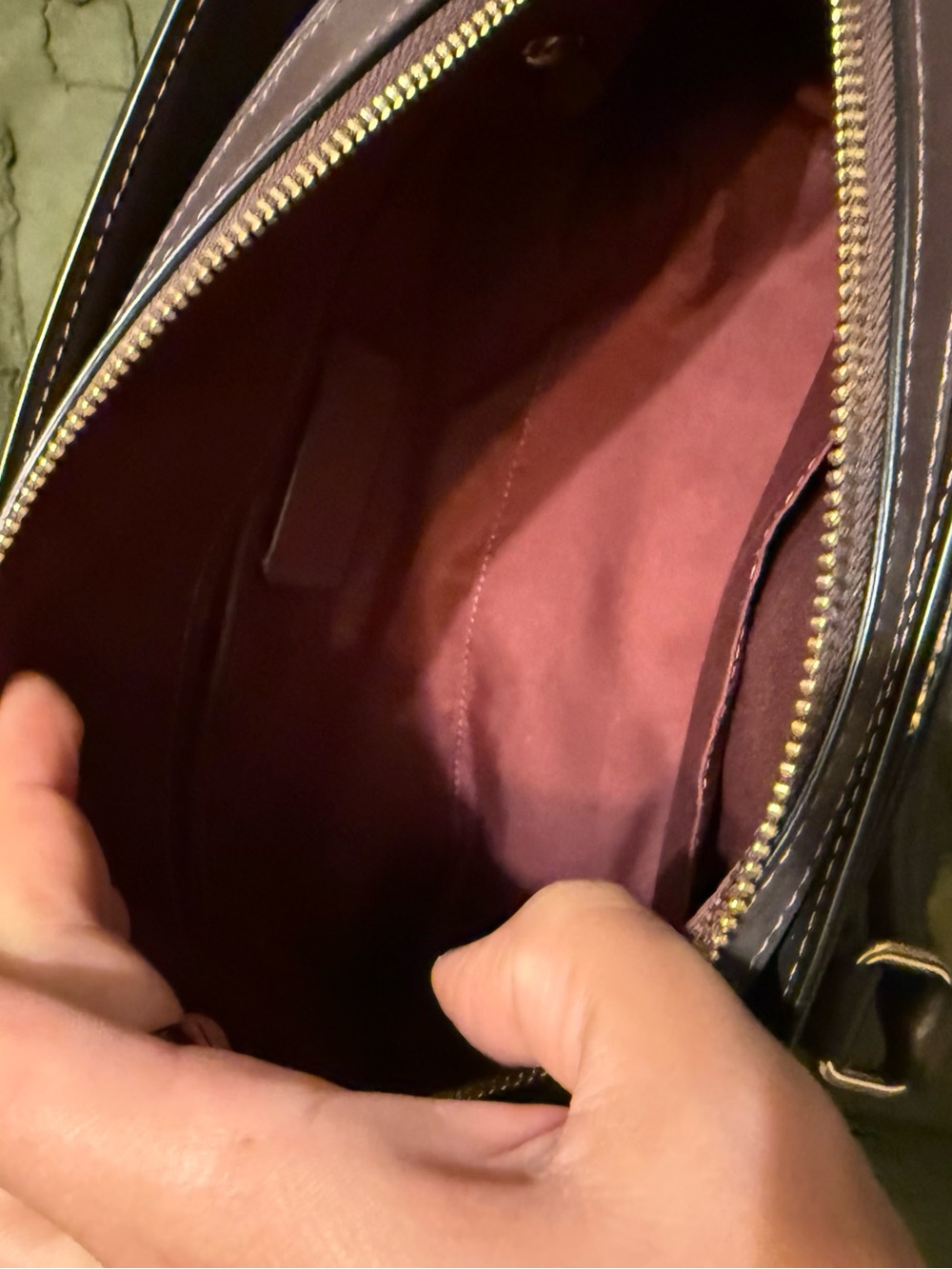 NEW Coach Leather-Trim Signature Canvas Satchel in Oxblood - Picture 5 of 5